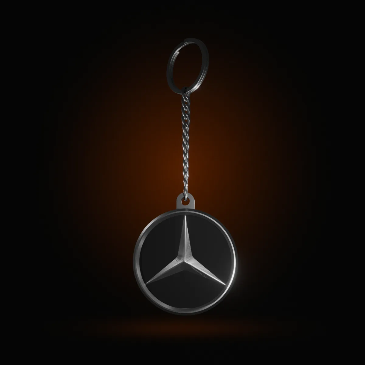 Mercedes-inspired emblem keychain 2